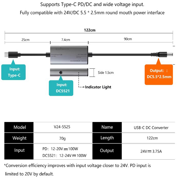 cpap power cord dc5525 cable